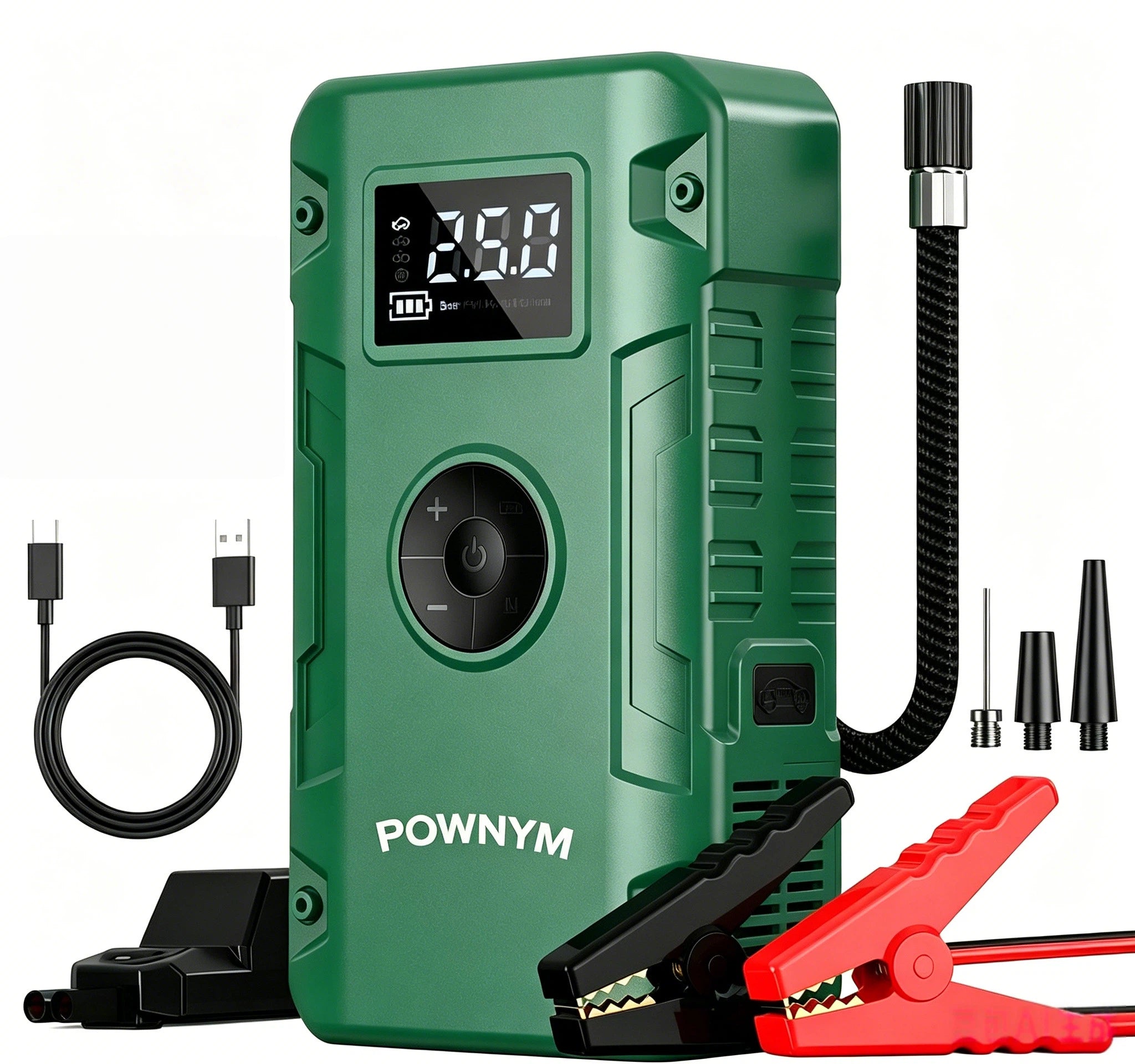 POWNYM G963  Air Portable Jump Starter with Air Compressor 150 PSI & 4000A Car Battery &12V Battery Charger Booster (6.0 Gas/3.0L Diesel)