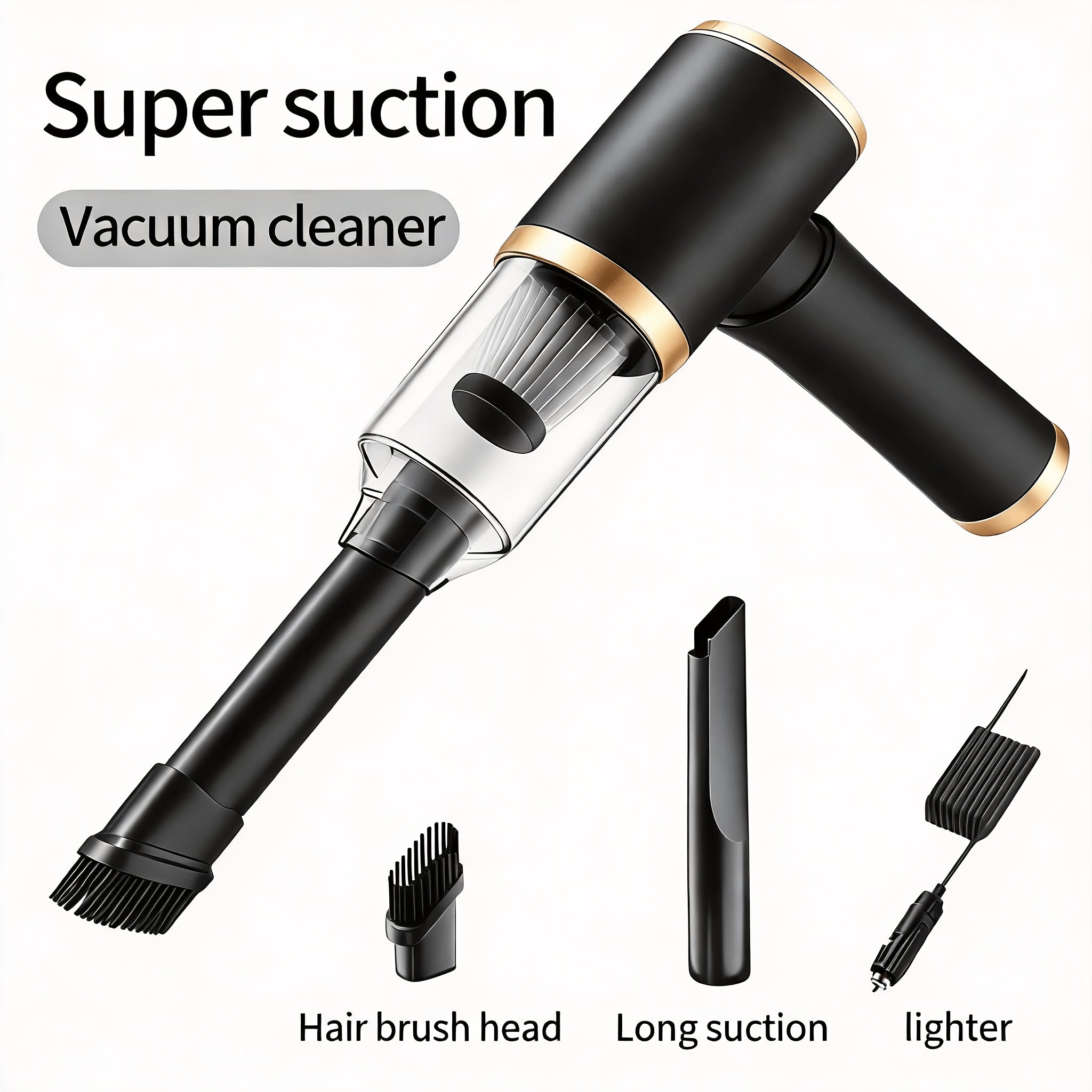 POWNYM Wireless car vacuum cleaner, high-power handheld vacuum cleaner, cleaning tool
