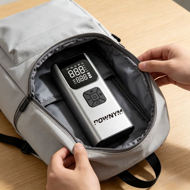 POWNYM A4 Heavy-Duty Wireless Tire Air Compressor with Accurate Built-in Tire Pressure Gauge
