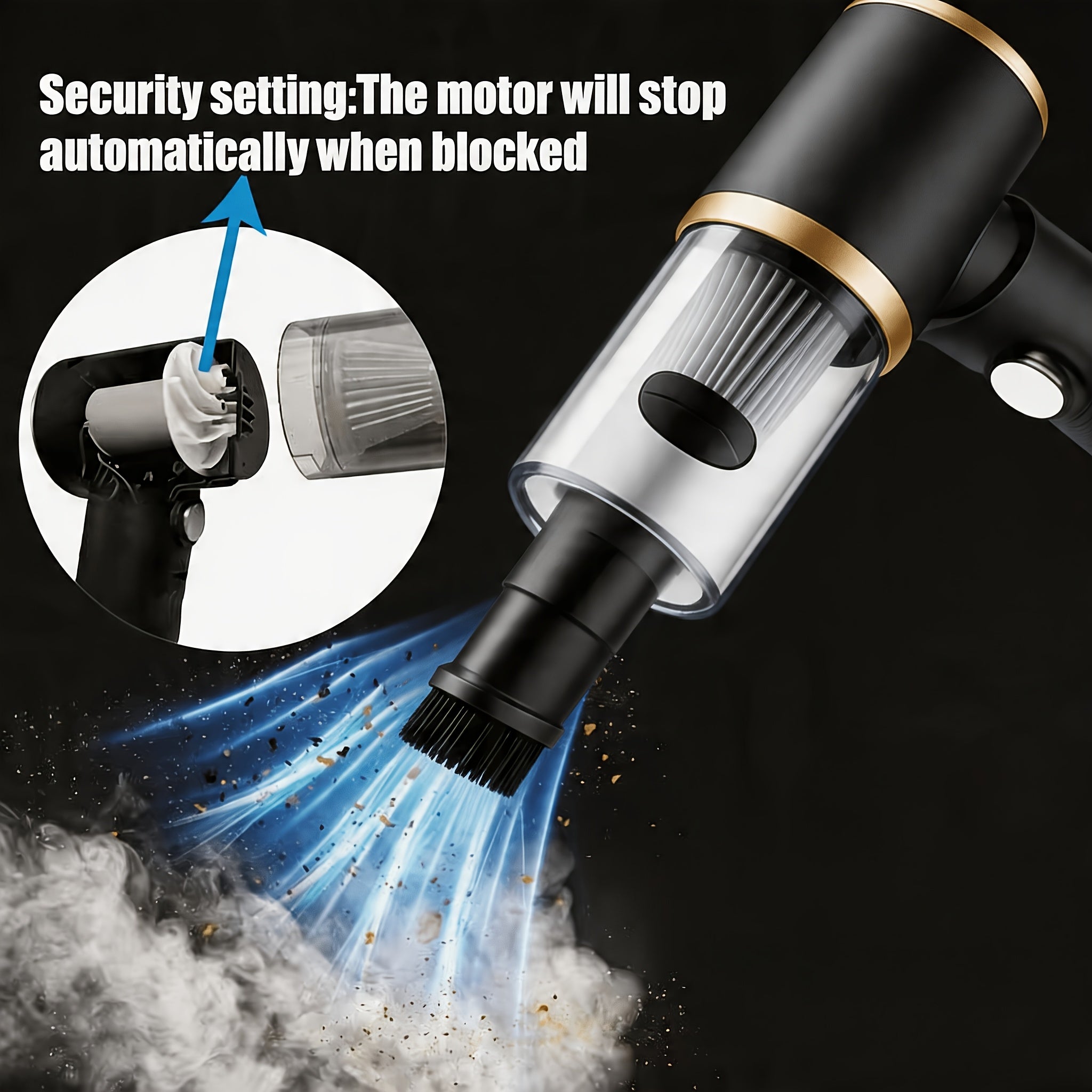 POWNYM Wireless car vacuum cleaner, high-power handheld vacuum cleaner, cleaning tool